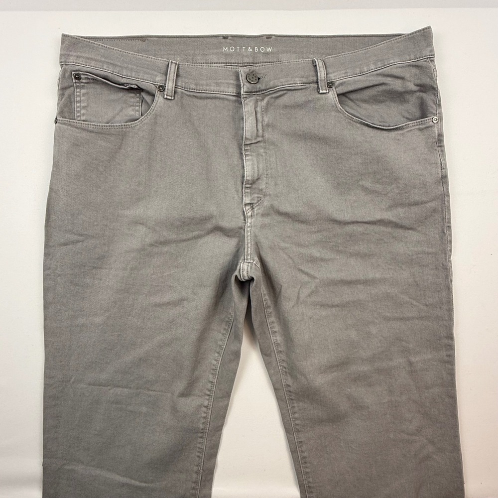 Mott & Bow Mercer Straight Leg Pants Mens 40x32 Iron Grey Twill Trousers